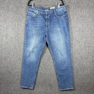 All Saints Jack Denim Jeans Mid Wash Tapered Button Fly Mens Size 38x29 #2207